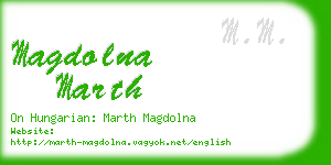 magdolna marth business card